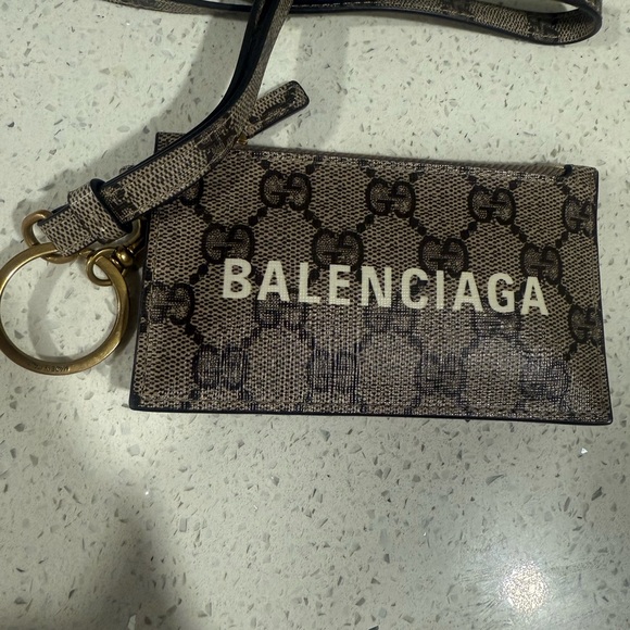 GUCCI X BALENCIAGA GG Card Case With Strap. hacker project card case with strap. - Picture 2 of 4